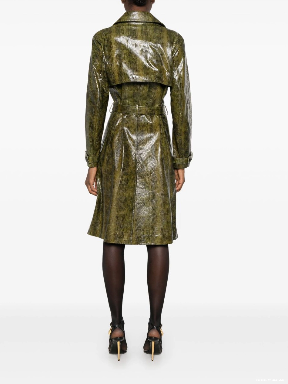 Cheap trench coat Women Versace leather 0730